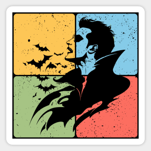 Dracula Silhouette Gothic Horror Art Magnet